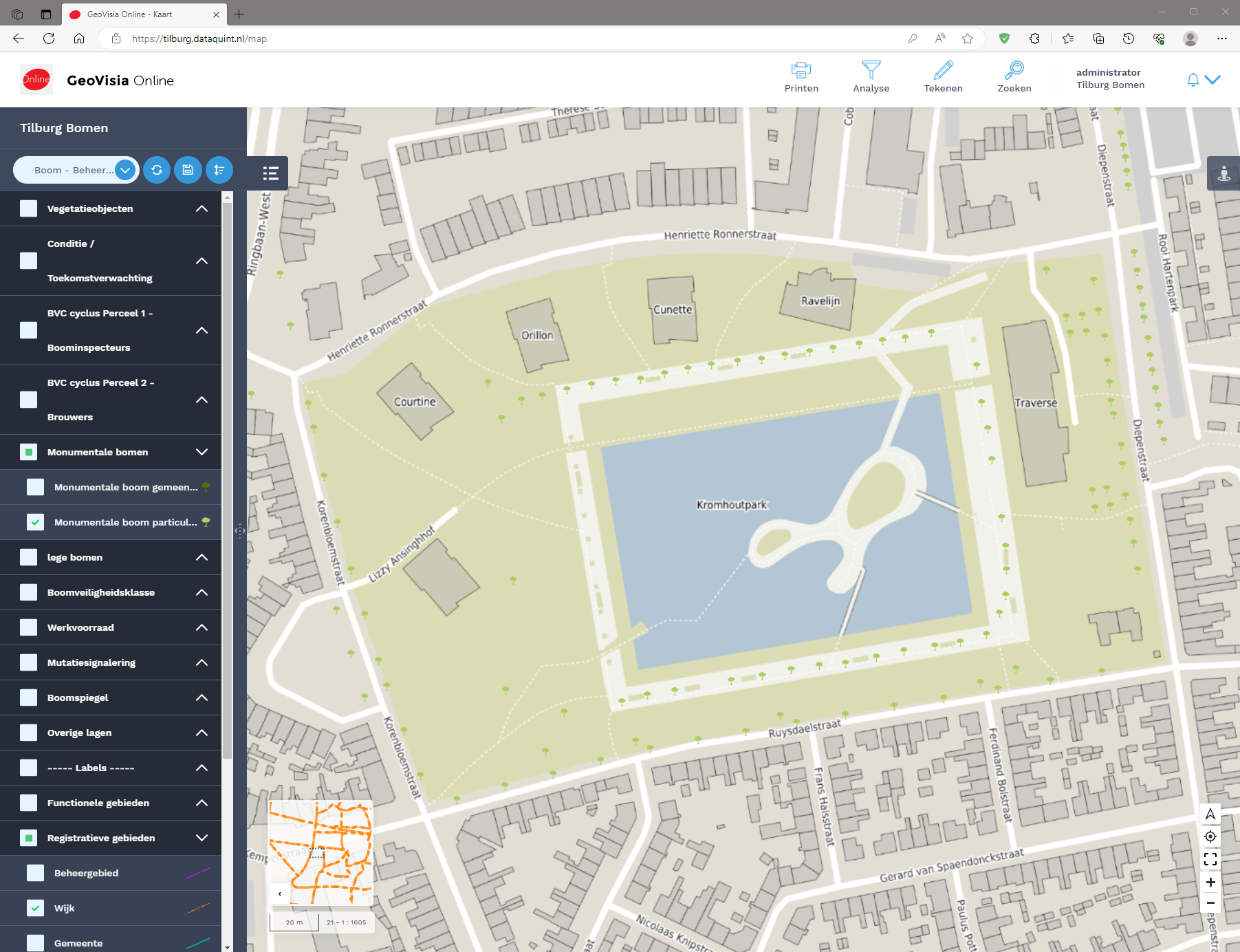 Screenshot Bomen Tilburg