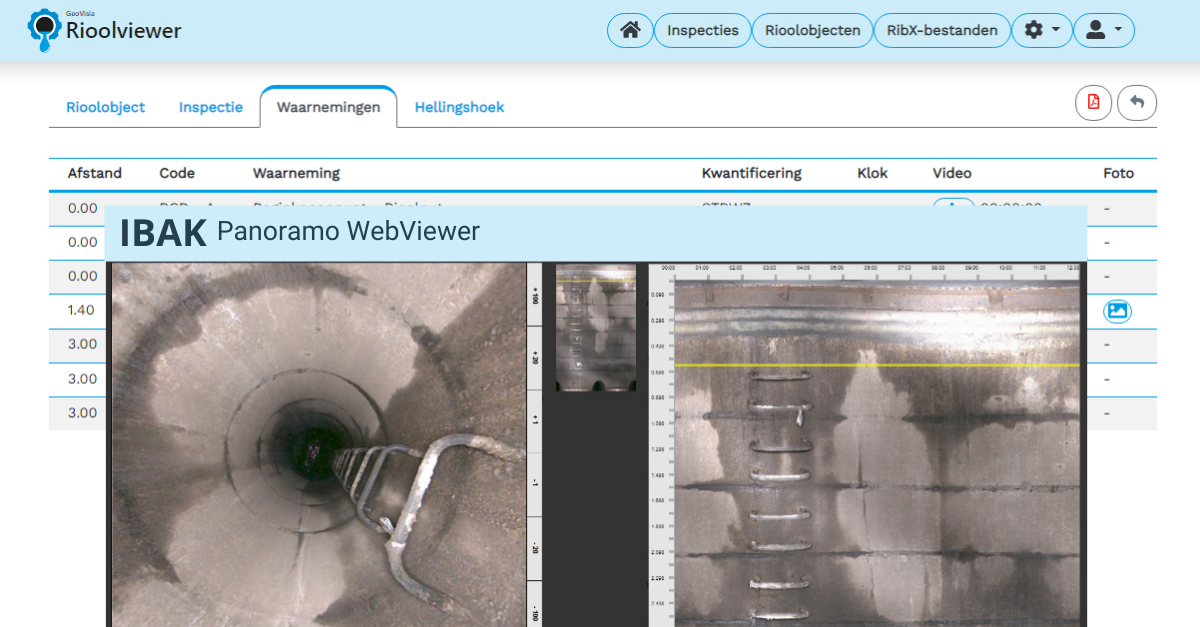 IBAK panoramo files in Rioolviewer